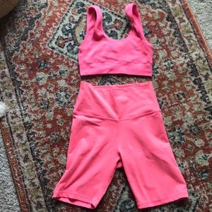 Bright pink two piece set
